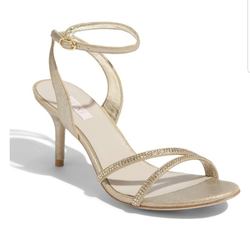 Glint Kelsey Dress Strappy Beige Sandals size 7